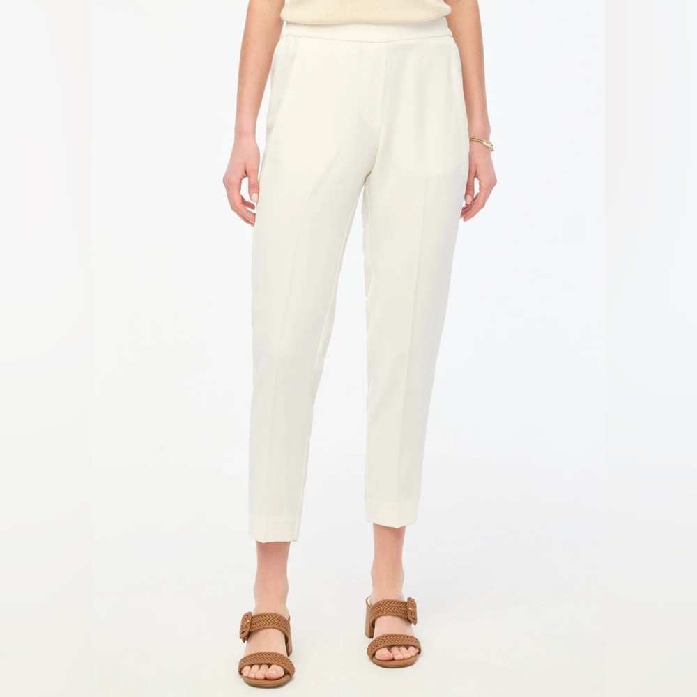 J. Crew Factory Women's Cream Straight Leg Pants